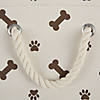 Polyester Pet Bin Paw-Bone Dark Brown Rectangle Large Image 3
