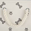 Polyester Pet Bin Paw-Bone Gray Rectangle Medium Image 3