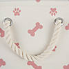 Polyester Pet Bin Paw-Bone Rose Rectangle Large Image 3