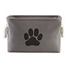 Polyester Pet Bin Paw Gray Rectangle Small 14X8X9 Image 1