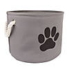 Polyester Pet Bin Paw Gray Round Medium 12X15X15 Image 1