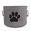 Polyester Pet Bin Paw Gray Round Medium 12X15X15 Image 1