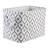 Polyester Pet Bin Paw Lattice Gray Rectangle Medium 16X10X12 Image 1