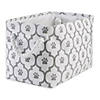 Polyester Pet Bin Paw Lattice Gray Rectangle Small 14X8X9 Image 1