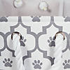 Polyester Pet Bin Paw Lattice Gray Round Medium 12X15X15 Image 1