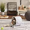 Polyester Pet Bin Paw Lattice Gray Round Small 9X12X12 Image 3