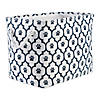 Polyester Pet Bin Paw Lattice Navy Rectangle Medium 16X10X12 Image 1