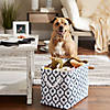 Polyester Pet Bin Paw Lattice Navy Rectangle Medium 16X10X12 Image 4