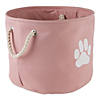 Polyester Pet Bin Paw Rose Round Medium Image 1