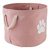 Polyester Pet Bin Paw Rose Round Small Image 1