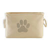 Polyester Pet Bin Paw Taupe Rectangle Small 14X8X9 Image 1