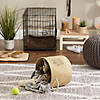 Polyester Pet Bin Paw Taupe Round Small 9X12X12 Image 2