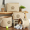 Polyester Pet Bin Paw Taupe Round Small 9X12X12 Image 3
