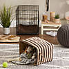 Polyester Pet Bin Stripe With Paw Patch Brown Rectangle Medium 16X10X12 Image 2
