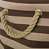 Polyester Pet Bin Stripe With Paw Patch Brown Round Medium 12X15X15 Image 2