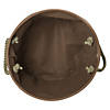 Polyester Pet Bin Stripe With Paw Patch Brown Round Small 9X12X12 Image 1