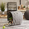 Polyester Pet Bin Stripe With Paw Patch Gray Round Large 15X18X18 Image 3