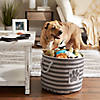 Polyester Pet Bin Stripe With Paw Patch Gray Round Medium 12X15X15 Image 4
