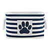 Polyester Pet Bin Stripe With Paw Patch Navy Rectangle Small 14X8X9 Image 1