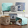 Polyester Pet Bin Stripe With Paw Patch Navy Round Small 9X12X12 Image 4