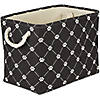 Polyester Pet Bin Trellis Paw Black Rectangle Medium Image 1