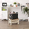 Polyester Pet Bin Trellis Paw Black Rectangle Small Image 2