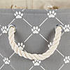 Polyester Pet Bin Trellis Paw Gray Rectangle Medium Image 2