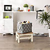Polyester Pet Bin Trellis Paw Gray Rectangle Small Image 3