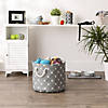 Polyester Pet Bin Trellis Paw Gray Round Medium Image 3