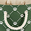 Polyester Pet Bin Trellis Paw Hunter Green Round Small 9X12X12 Image 2