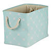 Polyester Pet Bin Trellis Paw Light Aqua Rectangle Small Image 1