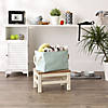 Polyester Pet Bin Trellis Paw Light Aqua Rectangle Small Image 3
