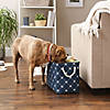 Polyester Pet Bin Trellis Paw Navy Rectangle Medium Image 2