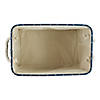 Polyester Pet Bin Trellis Paw Navy Rectangle Small Image 1