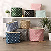 Polyester Pet Bin Trellis Paw Navy Rectangle Small Image 4