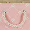Polyester Pet Bin Trellis Paw Pink Rectangle Large 17.5X12X15 Image 2