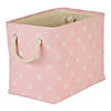 Polyester Pet Bin Trellis Paw Pink Rectangle Medium Image 1