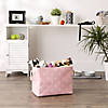 Polyester Pet Bin Trellis Paw Pink Rectangle Medium Image 3