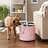 Polyester Pet Bin Trellis Paw Pink Round Medium Image 2