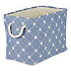 Polyester Pet Bin Trellis Paw Stonewash Blue Rectangle Medium Image 1