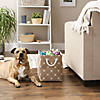 Polyester Pet Bin Trellis Paw Taupe Rectangle Medium Image 2