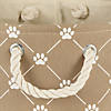 Polyester Pet Bin Trellis Paw Taupe Rectangle Small Image 2
