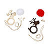 Pom Pom Reindeer Christmas Ornament Craft Kit - Makes 12 Image 1
