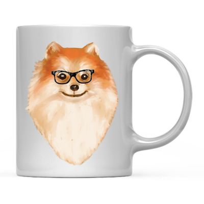 Pomeranian Black Glasses Ceramic Mug Image 2