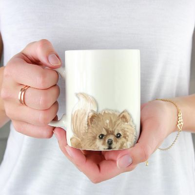 Pomeranian Up Close Ceramic Mug Image 2
