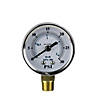 Pool Central 2.75" (50mm) Silver and White Side Mount Stainless Steal Pressure Gauge Image 1