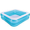 Pool Central 5ft. Inflatable Blue and White 2-Ring Swimming Pool Image 1