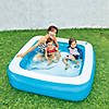 Pool Central 5ft. Inflatable Blue and White 2-Ring Swimming Pool Image 1
