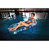 Pool Central: 60.25" Inflatable Blue LED Lighted Floating Lounger Raft Image 1