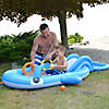 Pool Central 7ft Inflatable Childrens Whale Shaped Interactive Play Pool Image 1